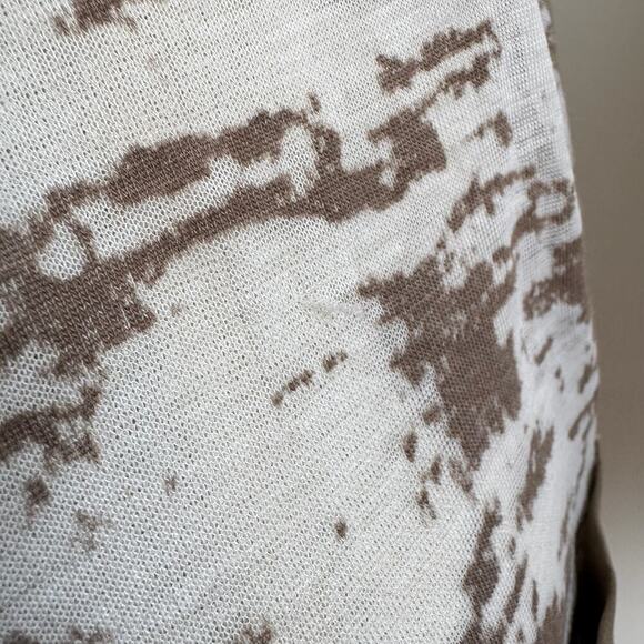 3.1 PHILLIP LIM Sheer Abstract Burnout Print Taupe Long Sleeve Midi Shirt Dress - Picture 7 of 9